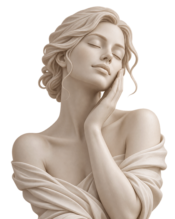 Statua che rappresenta la cura estetica quotidiana